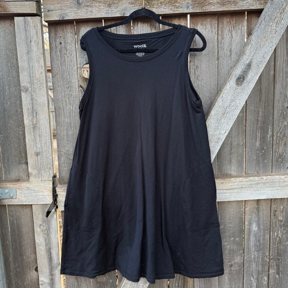WOOL& wool and black DRESS Sierra tank wool nylon spandex slow fashion regular